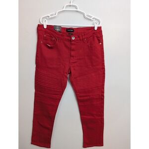 A6 WTO2 Skinny Fit Jeans Medium Red Men's 36x30 - NEW WITH TAGS